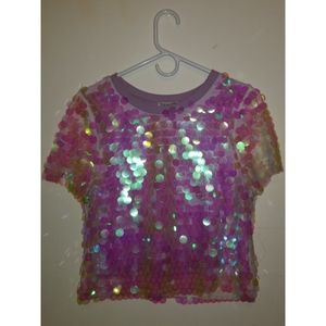 crop top with sequins